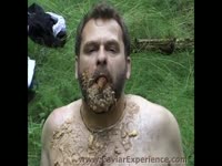 [ Poop Fetish Porn Video ] Outdoor fucking turns nasty with shitting and eating